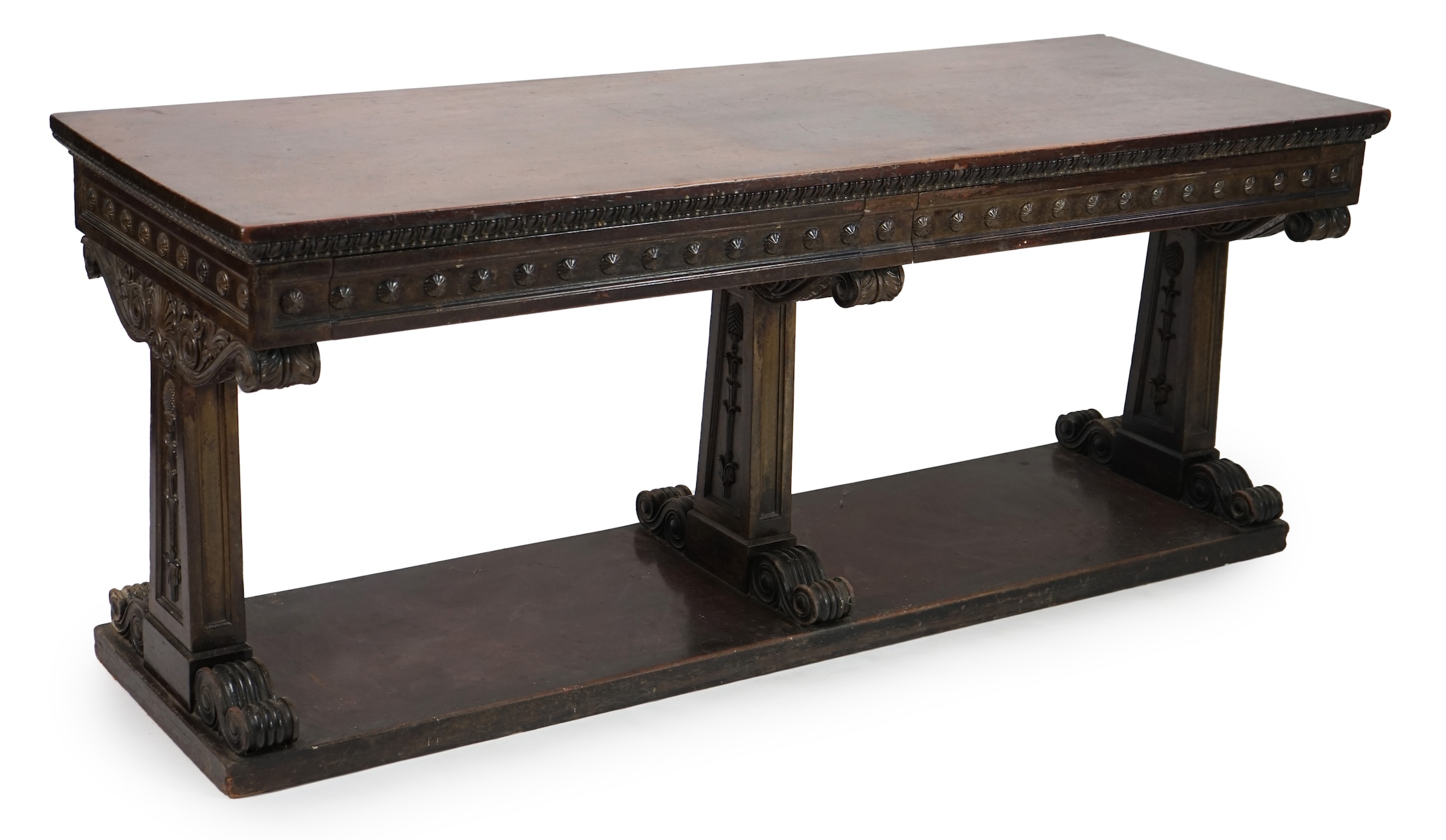 A Victorian Adam revival mahogany centre table